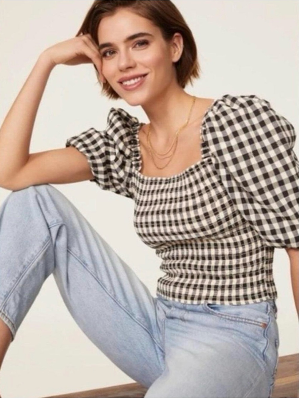 BB Dakota Steve Madden Keys to the Gingham Top